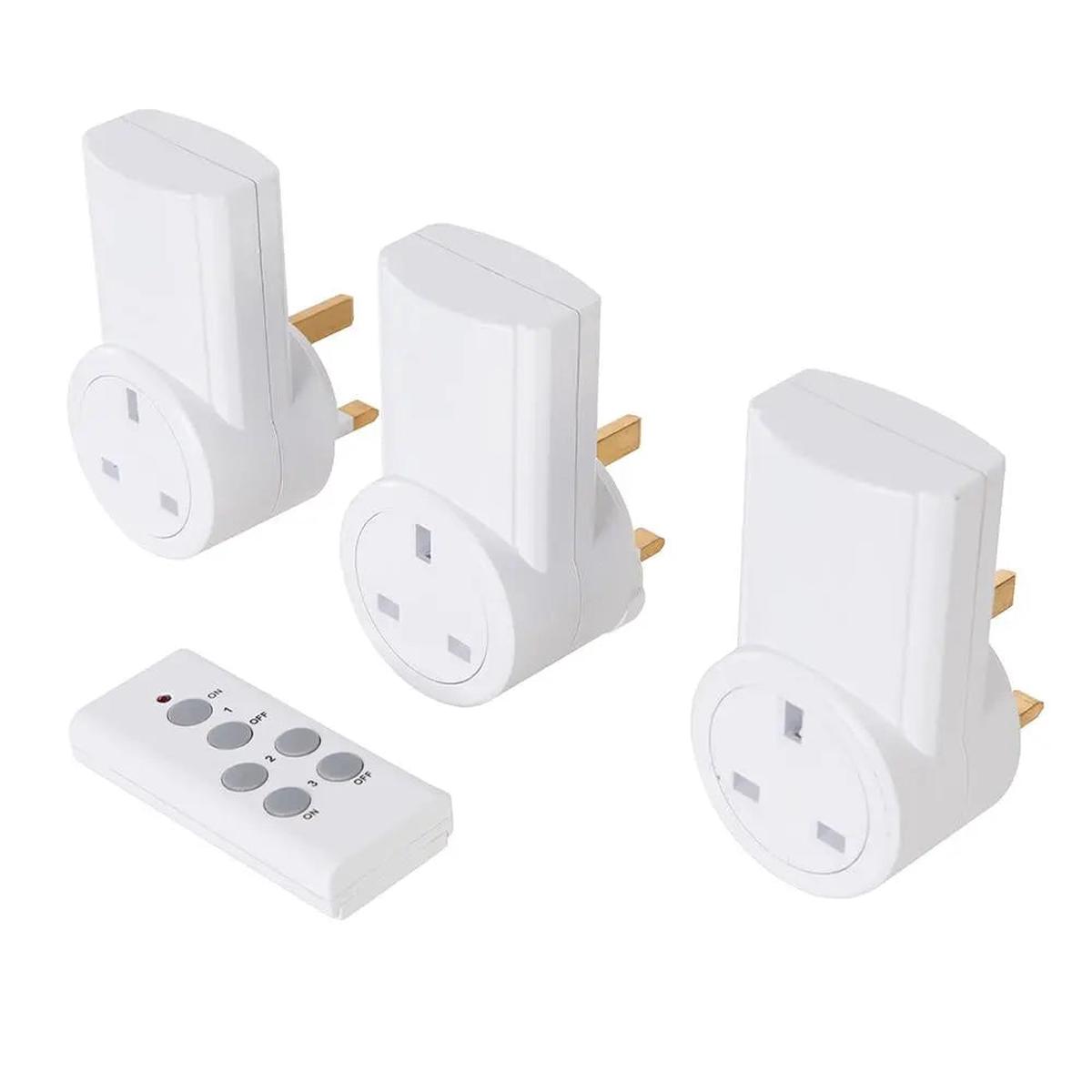 Powermaster Wireless Remote Control Power Socket 230V 3pk UK 13A 550078